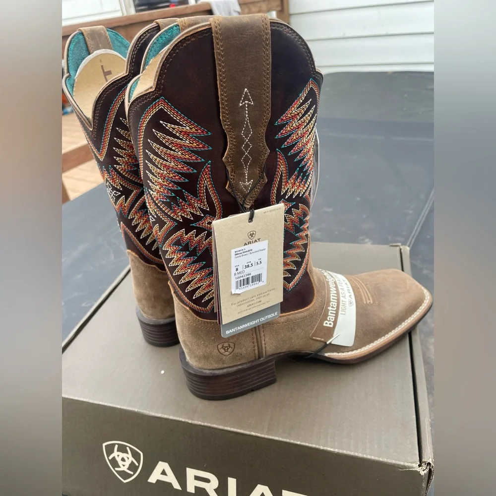 Ariat Women's Odessa StretchFit Western Boot - Brown - Picture 4 of 11